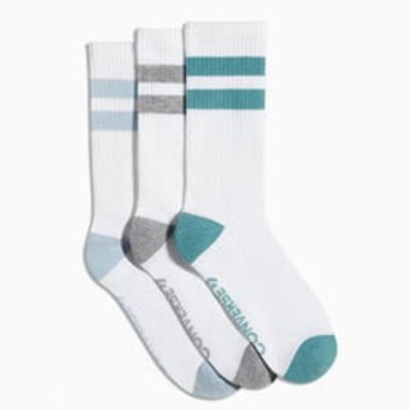 Converse Double Stripe 3-PK Crew Sock - Picture 2 of 5